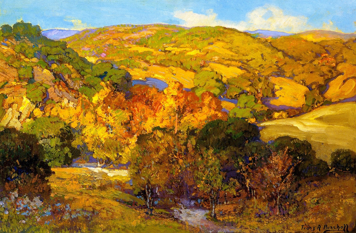 Autumn Moods, vintage artwork by Franz Bischoff, 12x8" (A4) Poster
