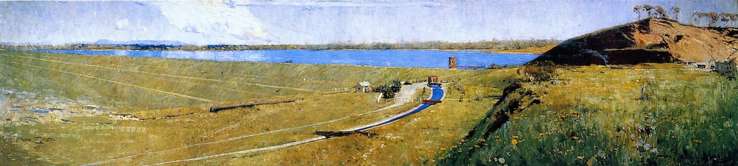 Prospect Reservoir, vintage artwork by Sir Arthur Streeton, 12x8" (A4) Poster
