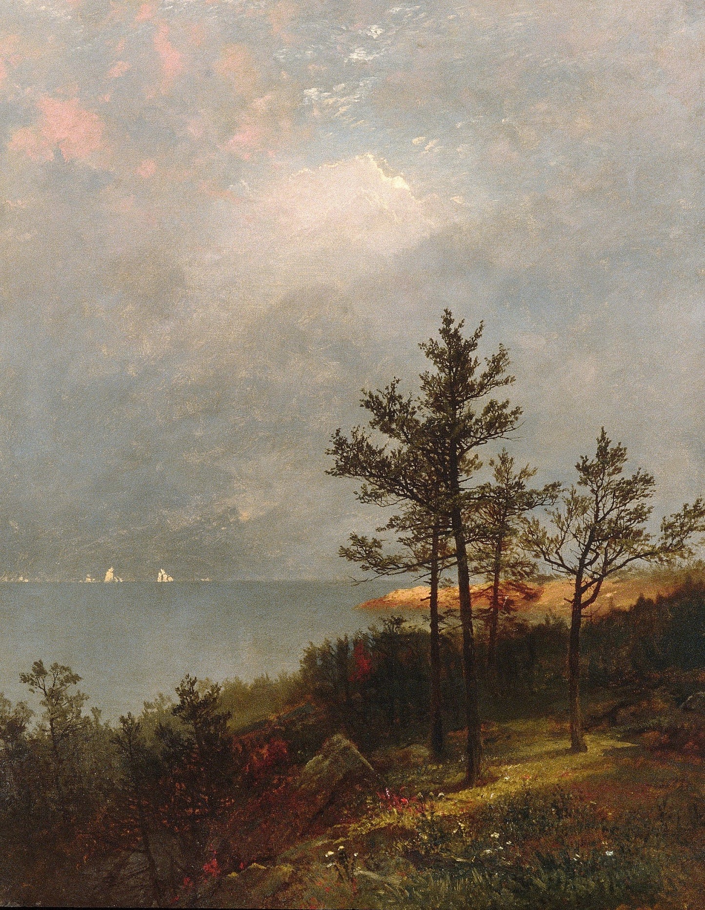 Gathering Storm on Long Island Sound, vintage artwork by John Frederick Kensett, A3 (16x12") Poster Print
