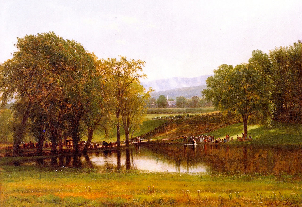 The Baptism, vintage artwork by Thomas Worthington Whittredge, A3 (16x12") Poster Print