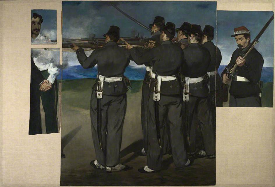 The Execution of Maximilian, vintage artwork by Édouard Manet, 12x8" (A4) Poster