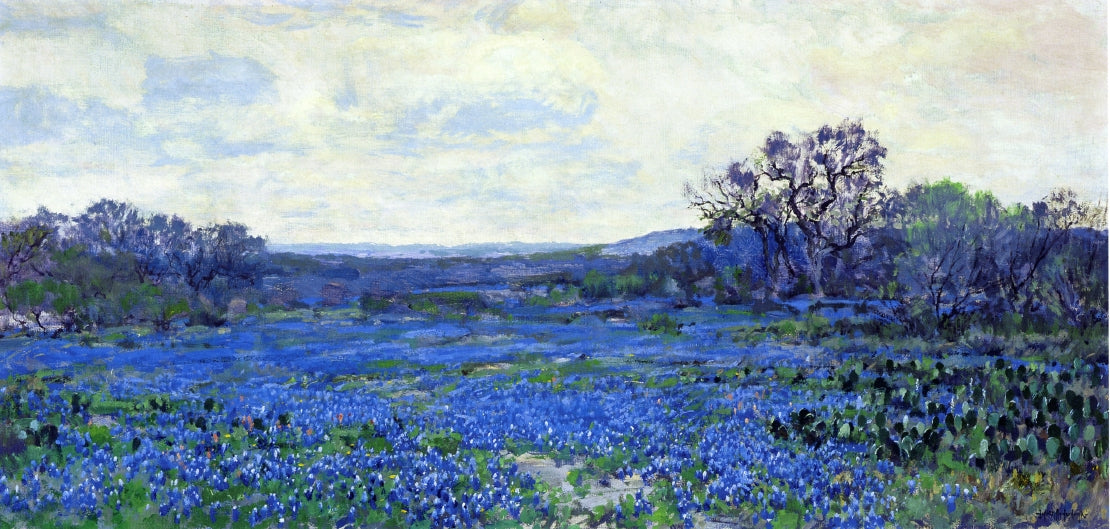 Field of Bluebonnets by Julian Onderdonk,16x12(A3) Poster