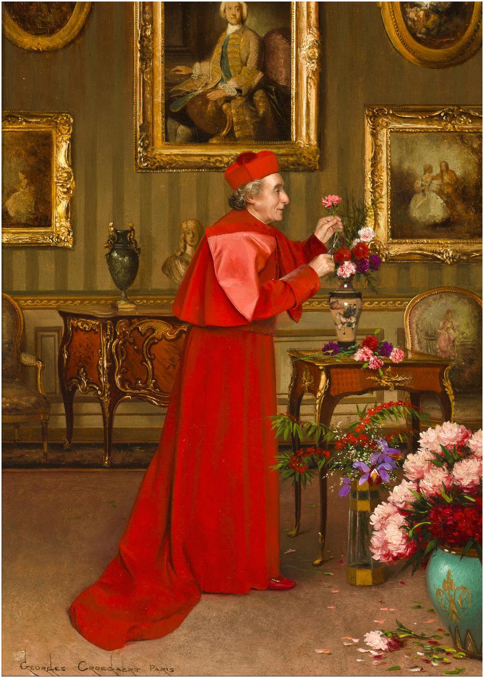 The Finishing Touches, vintage artwork by Georges Croegaert, 12x8" (A4) Poster