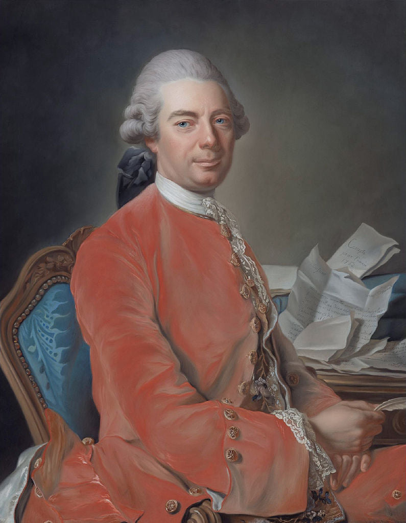 Johann Graf Fries, vintage artwork by Alexander Roslin, 12x8" (A4) Poster