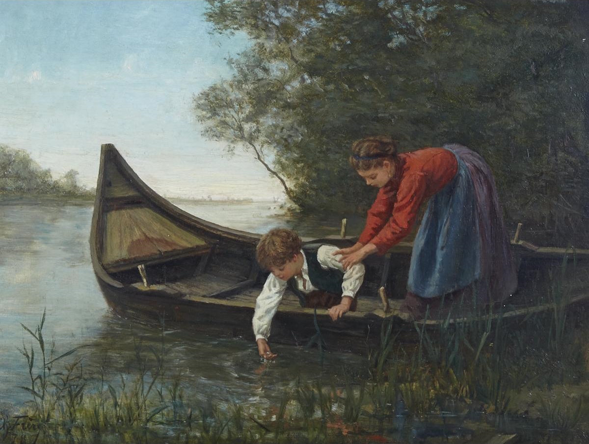 A Young Adventurer, vintage artwork by Charles Theodore Frère, A3 (16x12") Poster Print