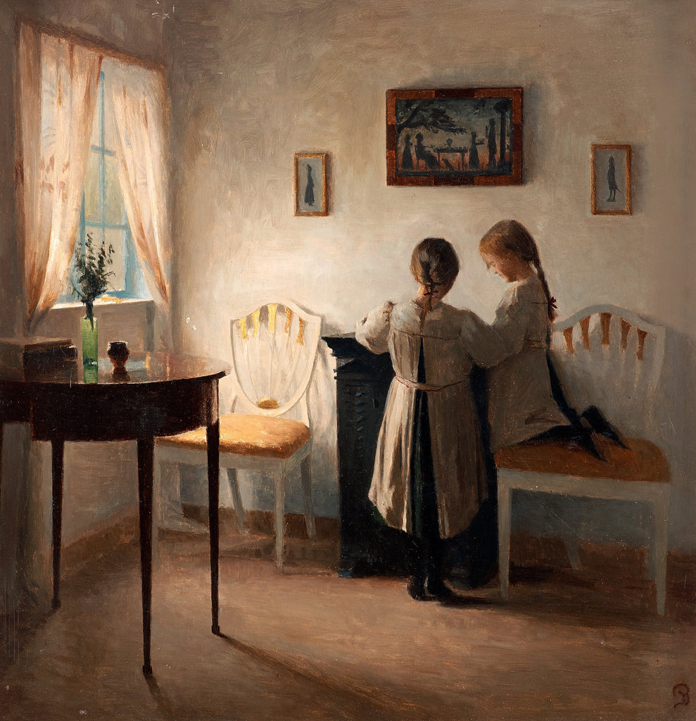Interior with Two Girls by Peter Ilsted,A3(16x12")Poster