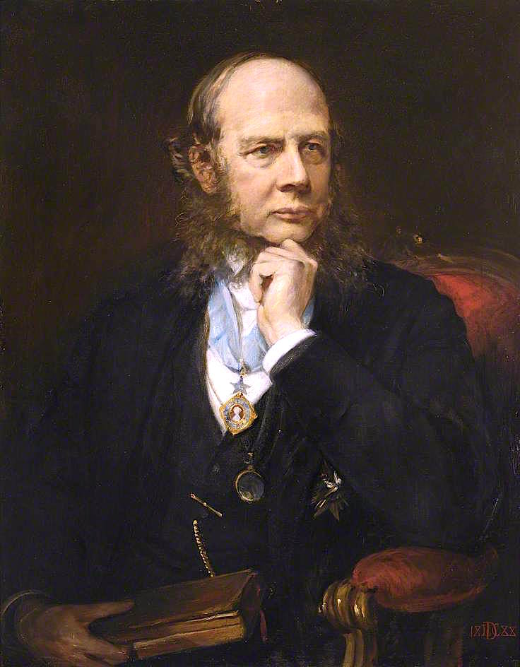 Sir Henry James Sumner Maine, KCSI, LLD, FRS, Master, vintage artwork by Lowes Cato Dickinson, A3 (16x12") Poster Print