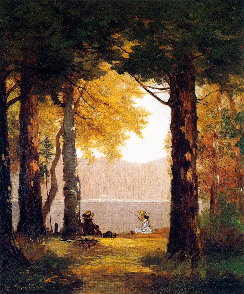 At Yank's, Tahoe, vintage artwork by Edwin Deakin, 12x8" (A4) Poster