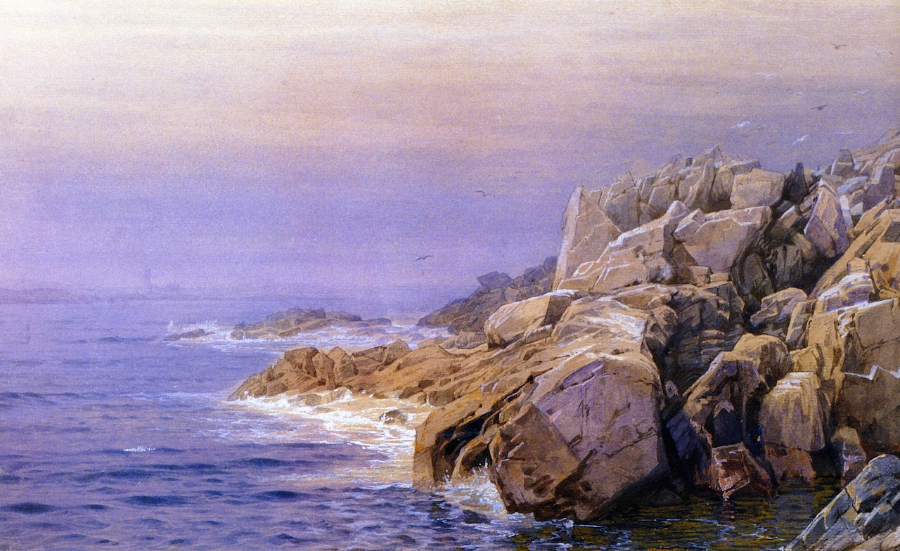 Appledore Coast, vintage artwork by William Trost Richards, 12x8" (A4) Poster