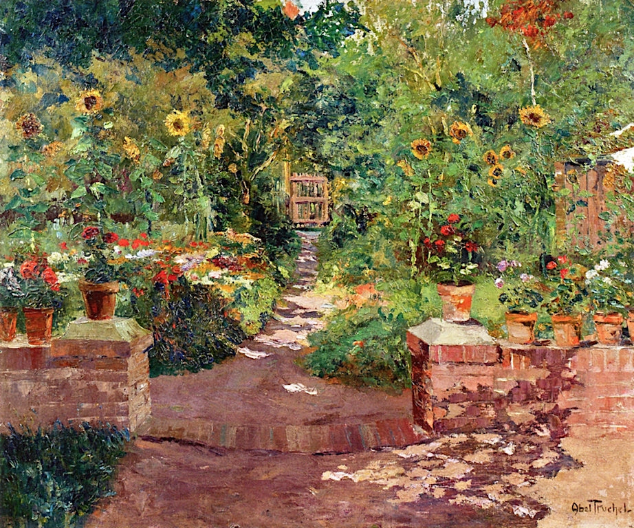 Sunny Garden, vintage artwork by Louis Abel-Truchet, 12x8" (A4) Poster