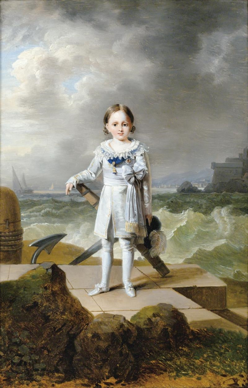 Portrait du Prince Napoleon-Louis Bonaparte, vintage artwork by François Joseph Kinson, 12x8" (A4) Poster