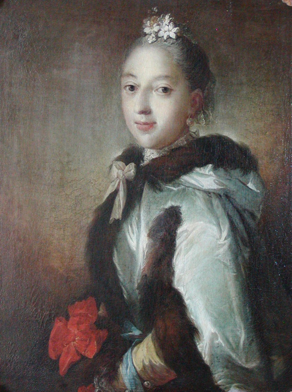Portrait of Sophie Hedvig Raben, vintage artwork by Carl Gustaf Pilo, 12x8" (A4) Poster