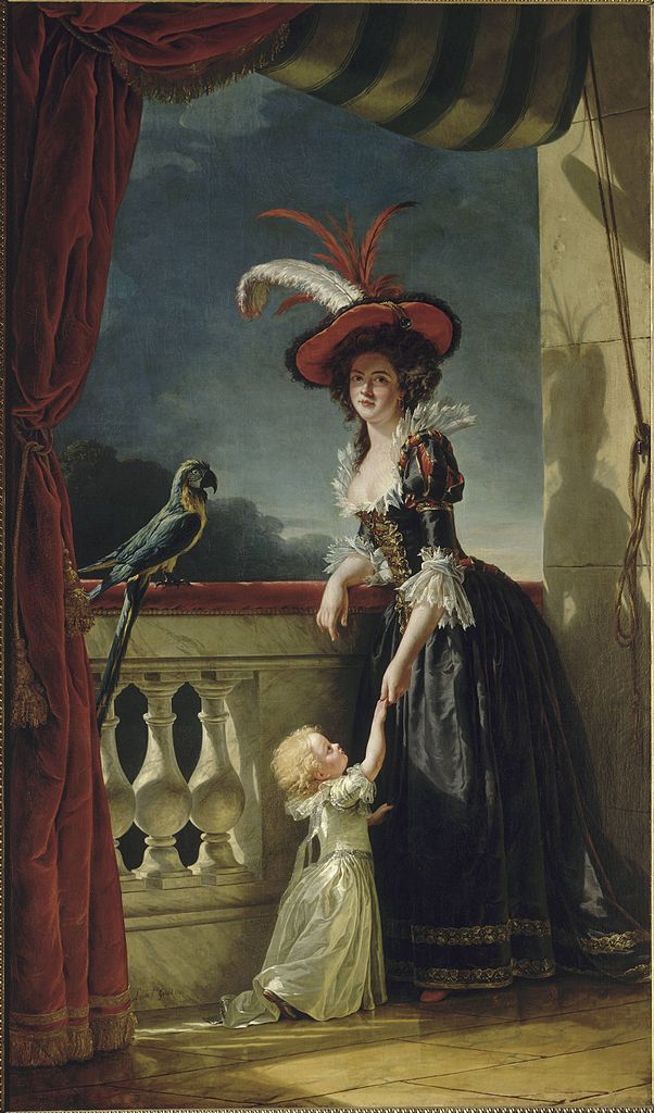 Portrait of Louise-Elisabeth of France with Her Son, vintage artwork by Adelaïde Labille-Guiard, 12x8" (A4) Poster