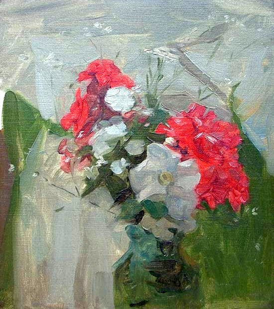 Flower study, vintage artwork by Frank Bramley, R.A., 12x8" (A4) Poster