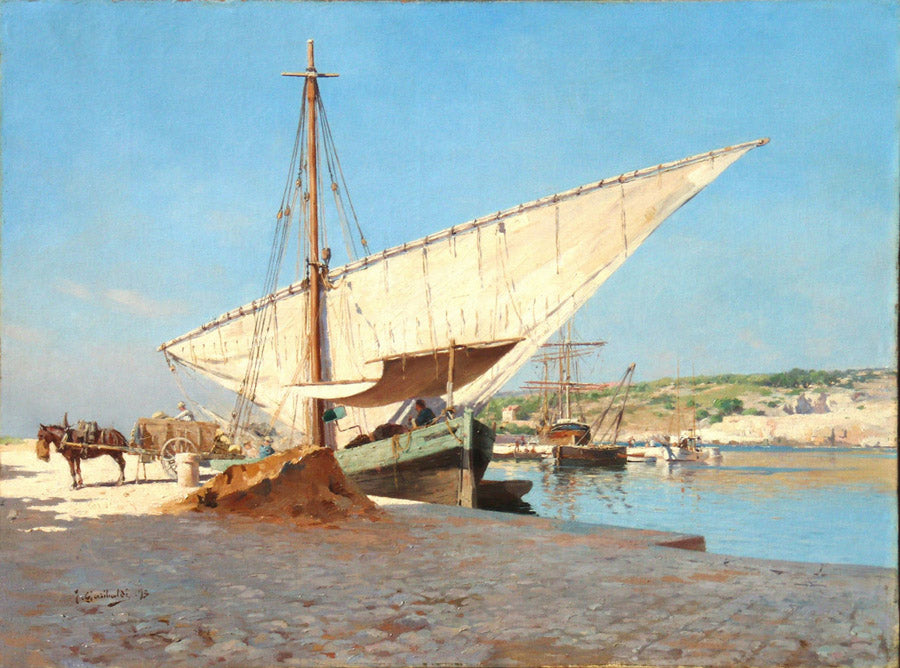 Ship in Cassis by Joseph Garibaldi,A3(16x12")Poster