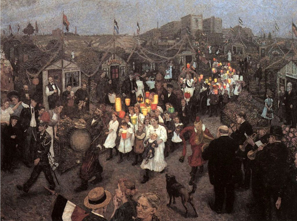 Summer Festival by Hans Baluschek,A3(16x12")Poster