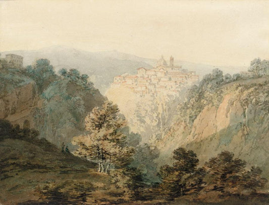 Ariccia, near Rome, vintage artwork by Joseph Mallord William Turner, 12x8" (A4) Poster