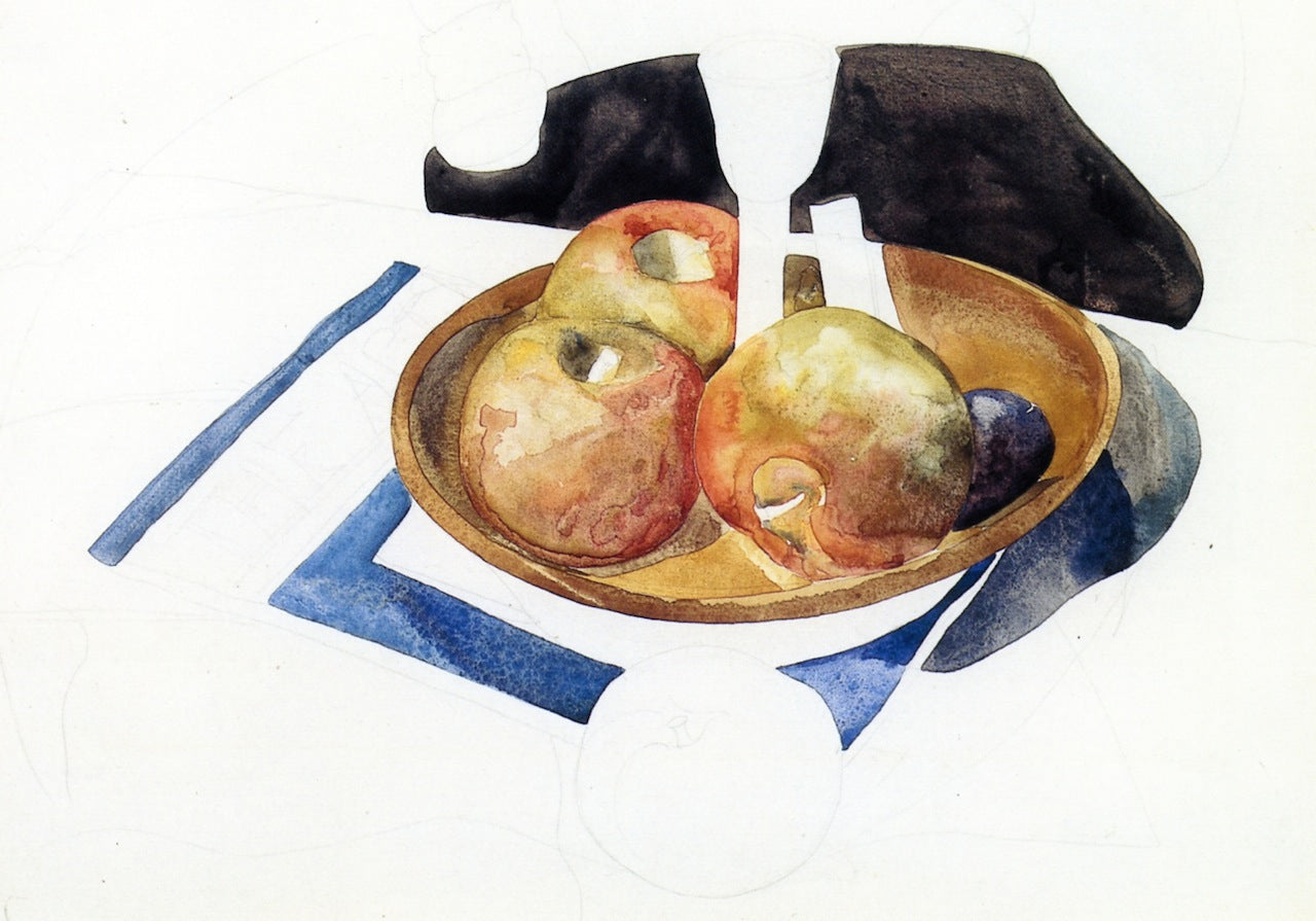 Apples and the Arts, vintage artwork by Charles Demuth, 12x8" (A4) Poster