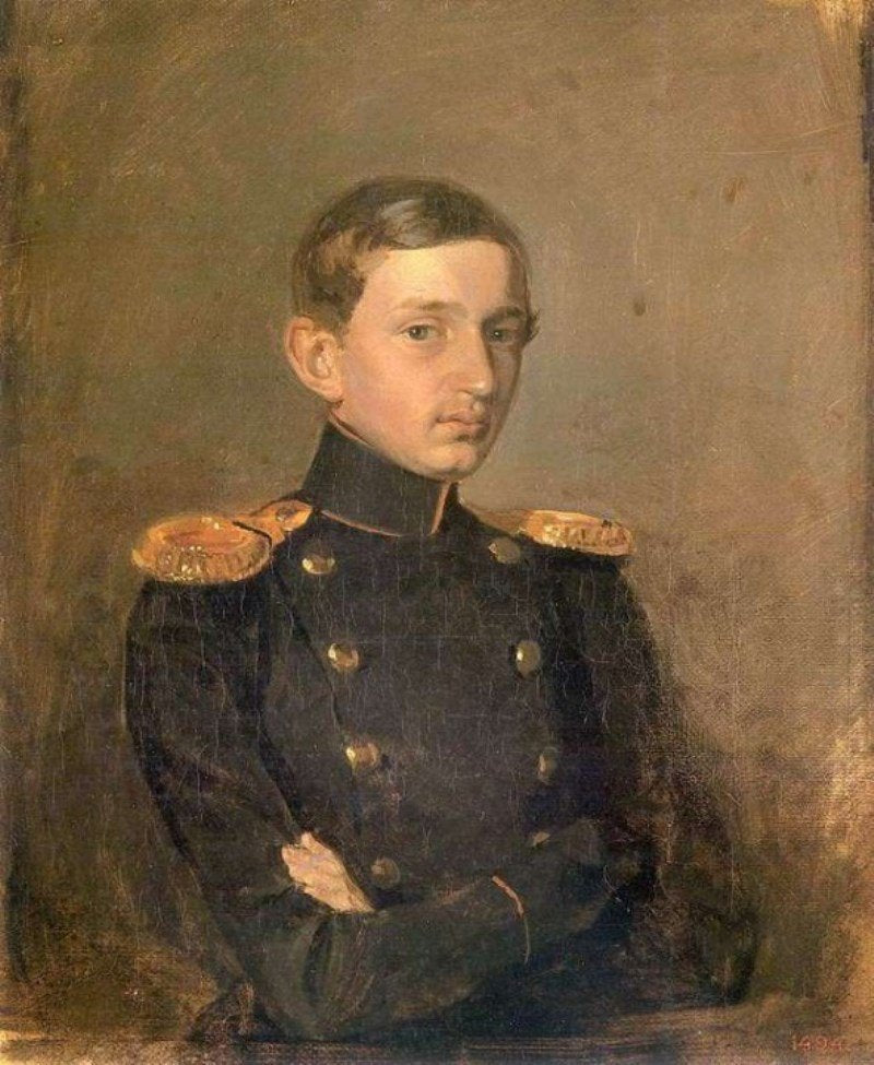 Portrait of M.P. Zhdanovich, vintage artwork by Pavel Fedotov, A3 (16x12") Poster Print