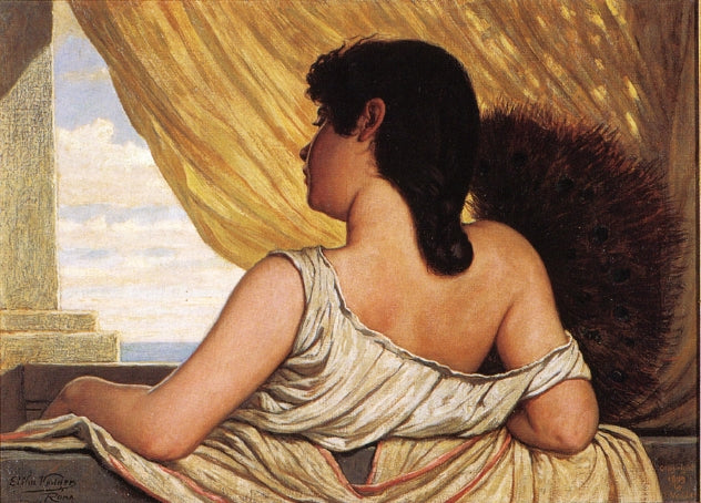 Sea Breeze, vintage artwork by Elihu Vedder, 12x8" (A4) Poster