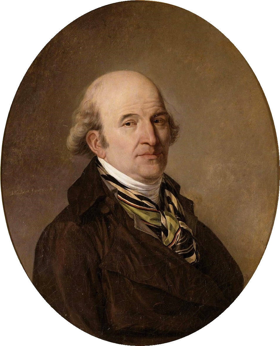 Dominique Clement de Ris, Comte de Mauny (1750-1827), vintage artwork by Joseph-Benoit Suvee, 12x8" (A4) Poster