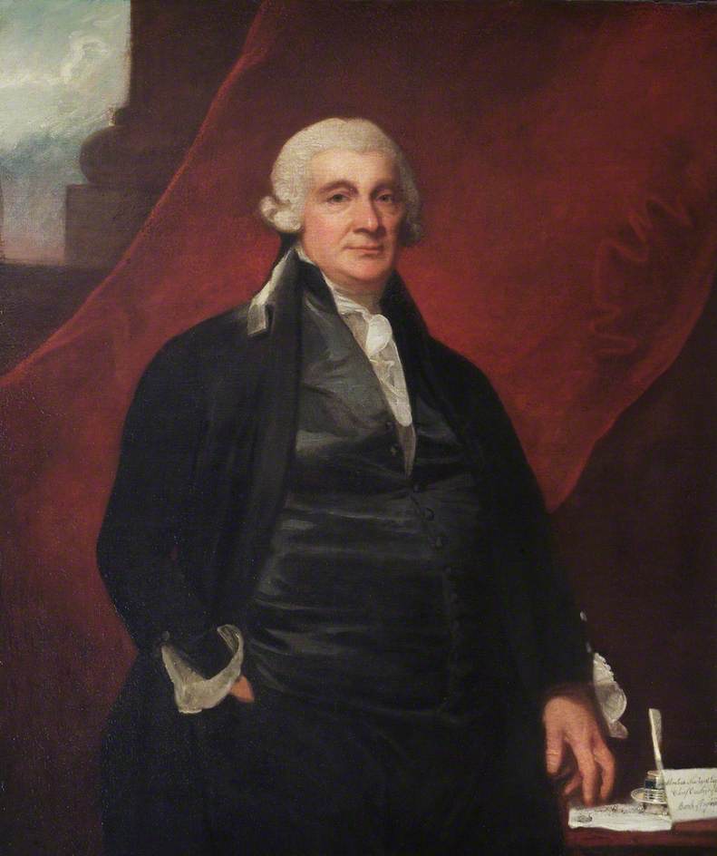 Abraham Newland, vintage artwork by George Romney, 12x8" (A4) Poster