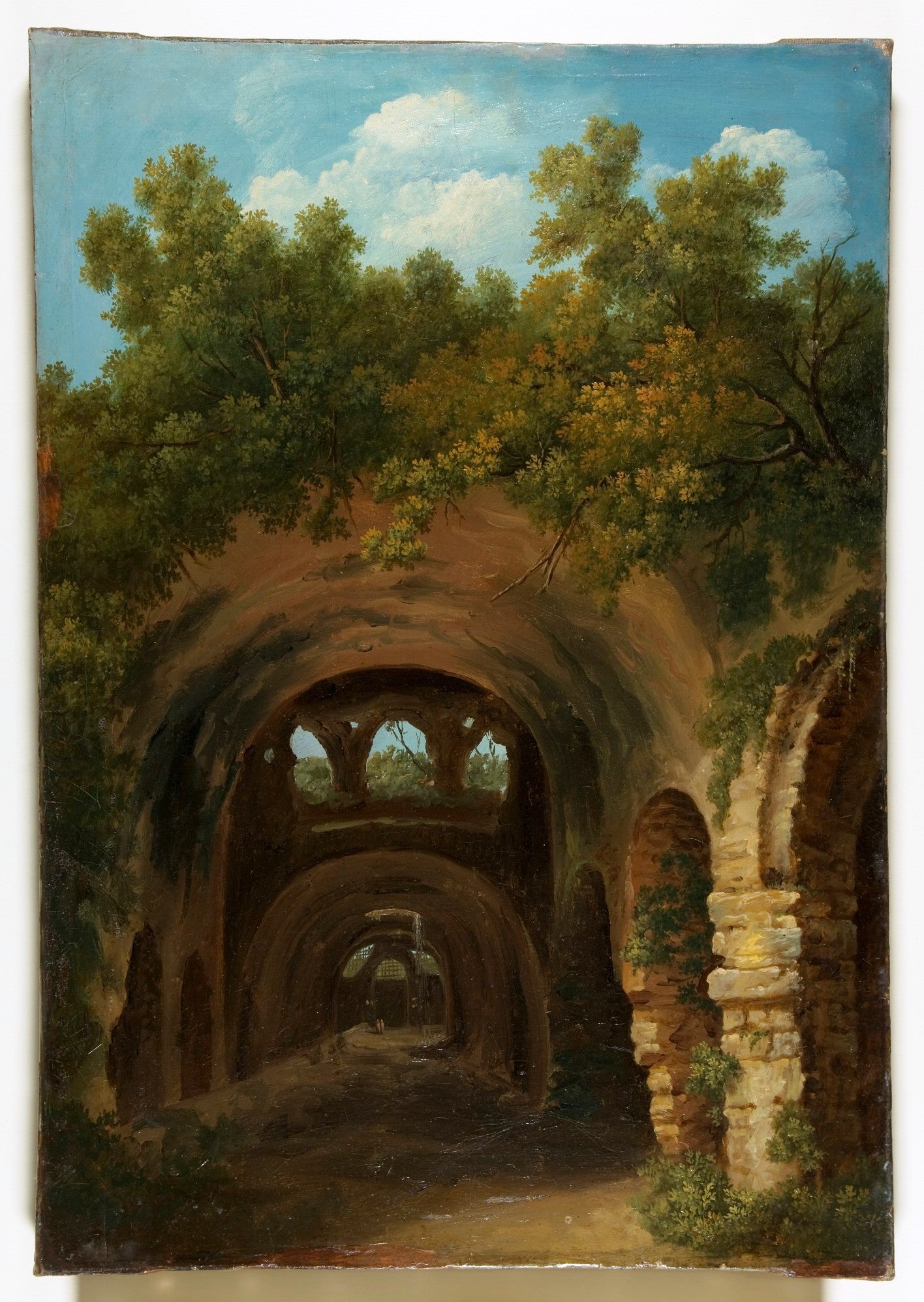 Ruins of a Roman Bath or Reservoir, vintage artwork by Louis Gauffier, 12x8" (A4) Poster