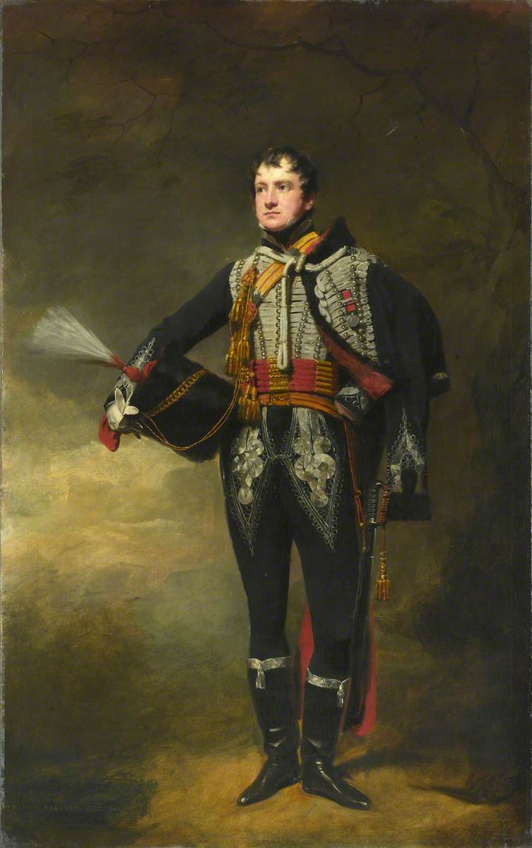 Lieutenant John James Douglas (later Captain Sir John James Scott-Douglas, Bt), vintage artwork by Sir Henry Raeburn, R.A., P.R.S.A., 12x8" (A4) Poster