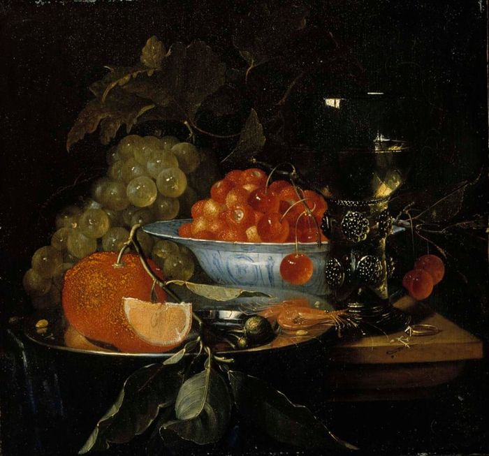 Still life, vintage artwork by Pieter de Ring, 12x8" (A4) Poster