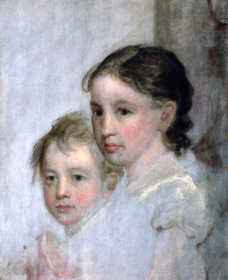 Alexander John Mitchell, Jr. and Martha Bell MItchell, vintage artwork by Matthew Harris Jouett, 12x8" (A4) Poster