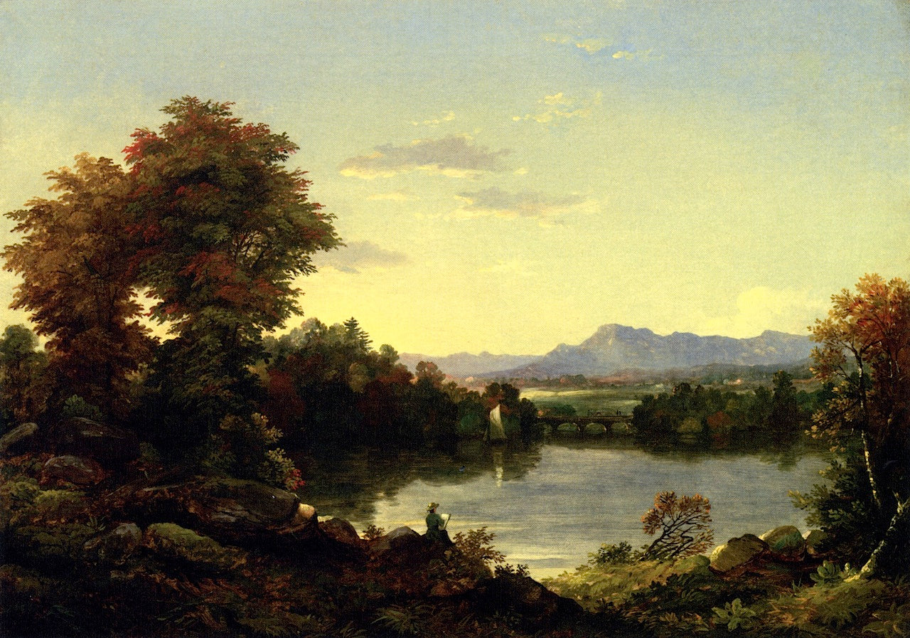 Peaceful Evening, vintage artwork by Christopher Pearse Cranch, A3 (16x12") Poster Print