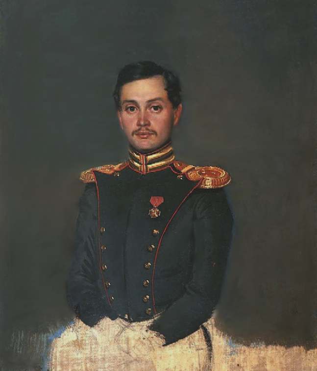 Portrait of P.S. Vannovsky, vintage artwork by Pavel Fedotov, A3 (16x12") Poster Print