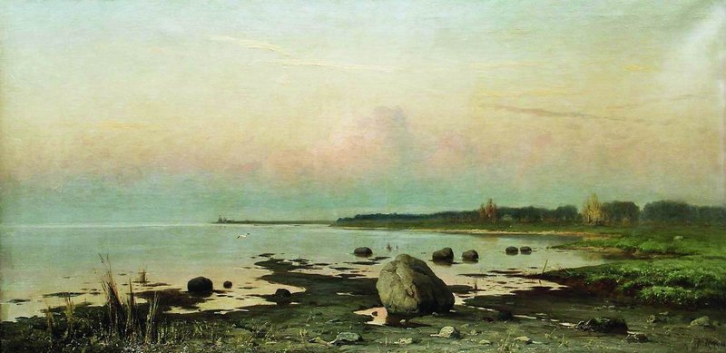 The Harbor, vintage artwork by Julius Klever, 12x8" (A4) Poster