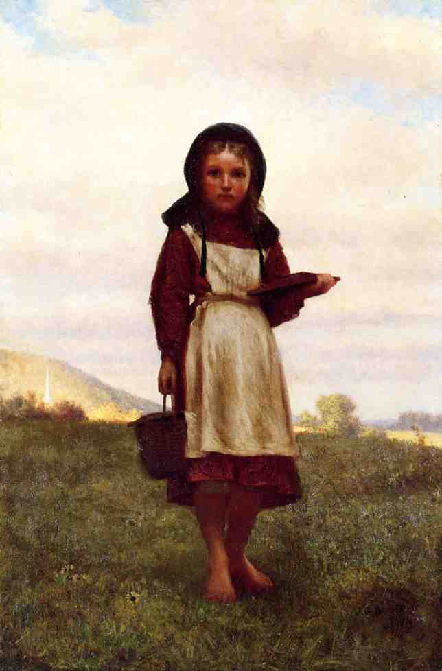 Coming over the Hills, vintage artwork by John George Brown, 12x8" (A4) Poster