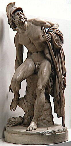 Philoctète dans l’île de Lemnos, vintage artwork by Jean-Baptiste Carpeaux, 12x8" (A4) Poster