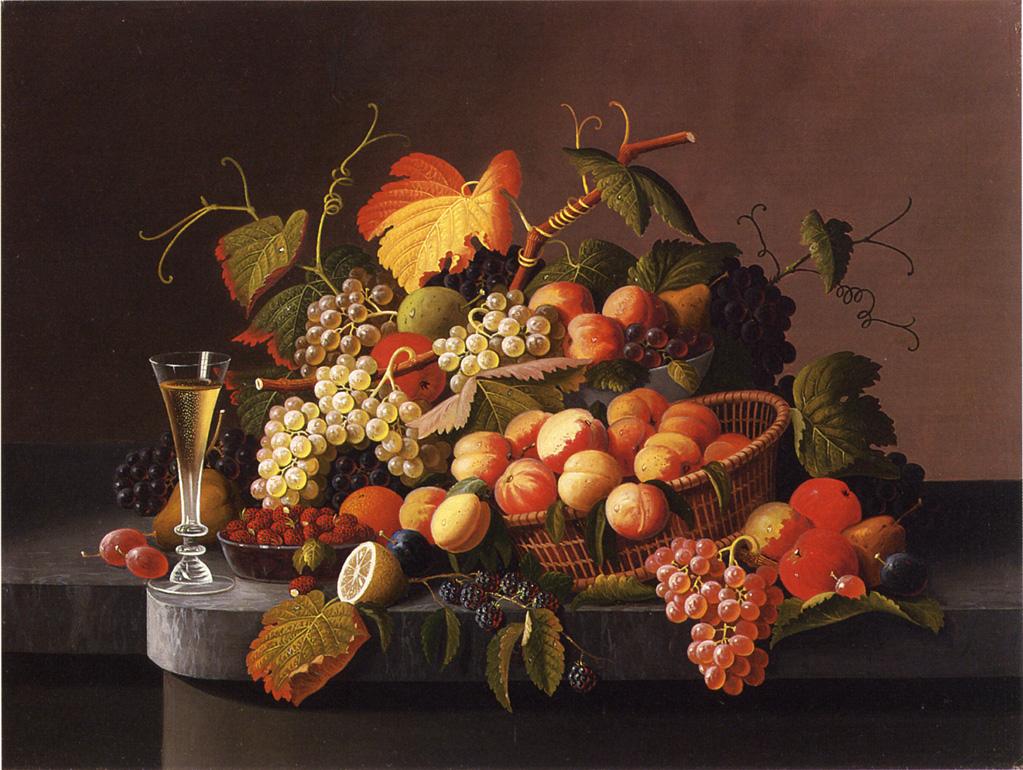 Bountiful Nature, vintage artwork by Severin Roesen, A3 (16x12") Poster Print
