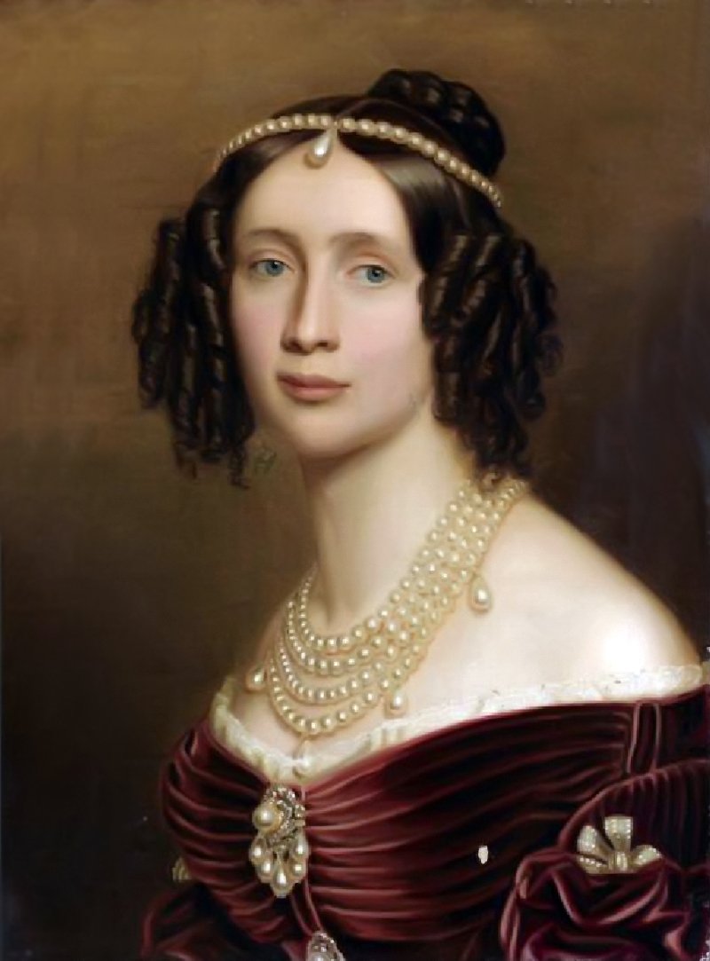 Marie Anne, Princess of Bavaria, vintage artwork by Joseph Karl Stieler, 12x8" (A4) Poster