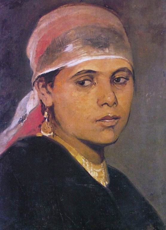 The Fellah Girl, vintage artwork by Nikiphoros Lytras, 12x8" (A4) Poster