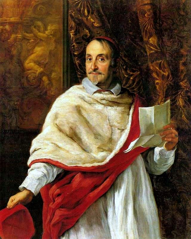 Portrait of Cardinal Luigi Alessandro Omodei, vintage artwork by Giovanni Battista Gaulli, 12x8" (A4) Poster