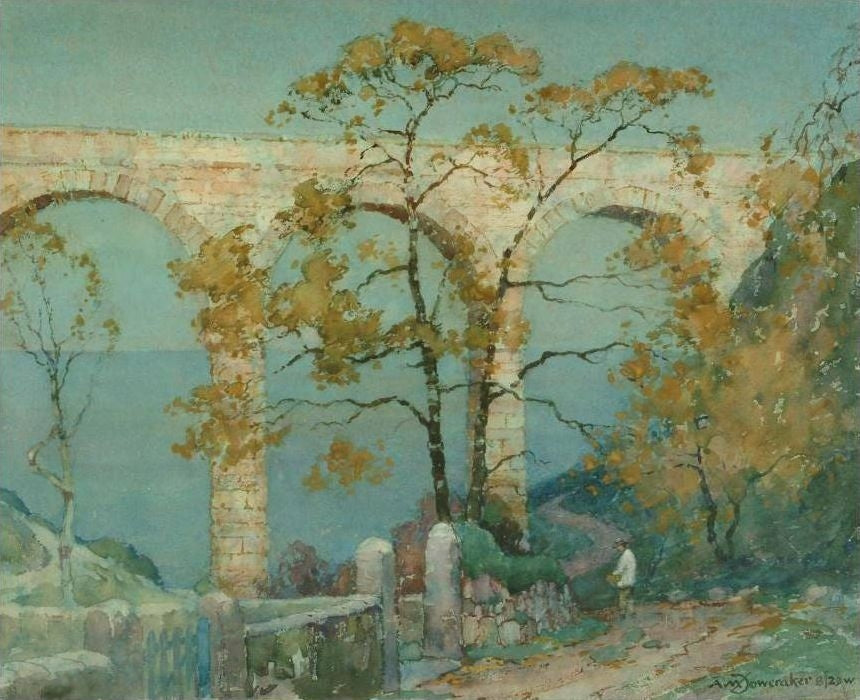 Carbis Bay by Albert Moulton Foweraker,16x12(A3) Poster
