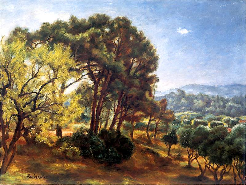 Landscape at La Ciotat, vintage artwork by Jozef Pankiewicz, 12x8" (A4) Poster