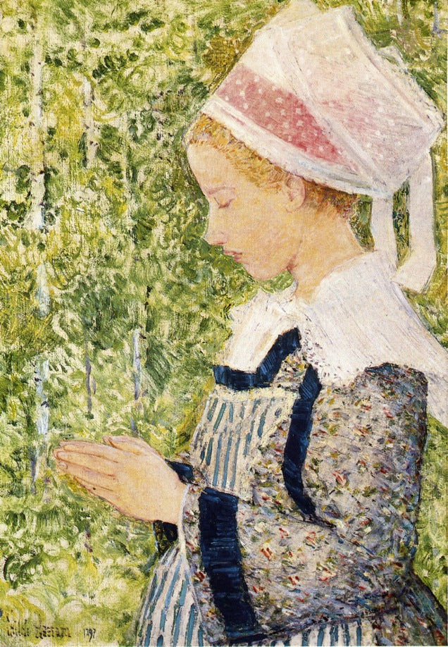 Brittany Peasant at \"The Pardon\" by Childe Hassam,A3(16x12")Poster