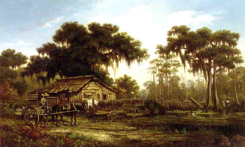 View of Louisiana, vintage artwork by William Henry Buck, 12x8" (A4) Poster