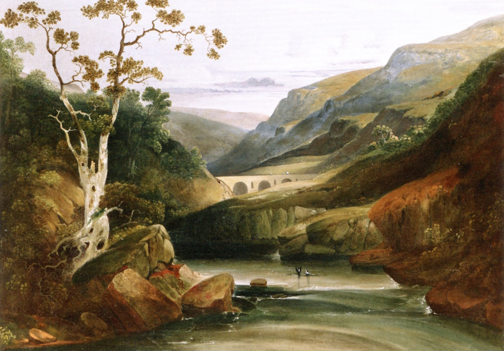 Early Landscape, vintage artwork by Joshua Shaw, 12x8" (A4) Poster