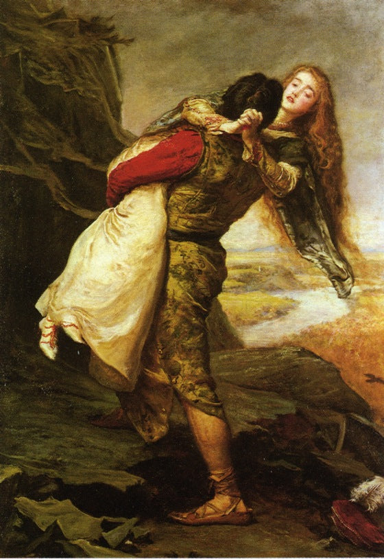 The Crown of Love, vintage artwork by Sir John Everett Millais, 12x8" (A4) Poster
