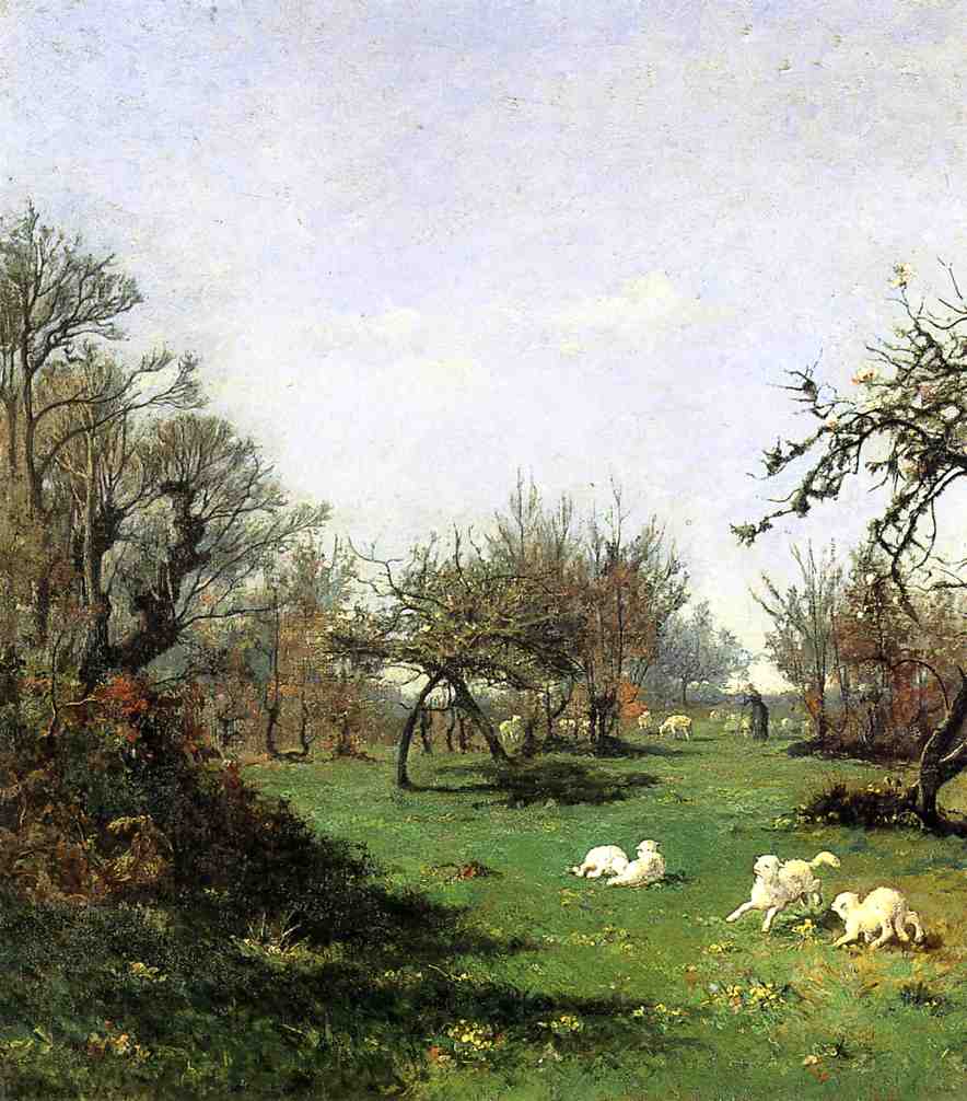 Spring in Pont Aven, vintage artwork by William Lamb Picknell, 12x8" (A4) Poster
