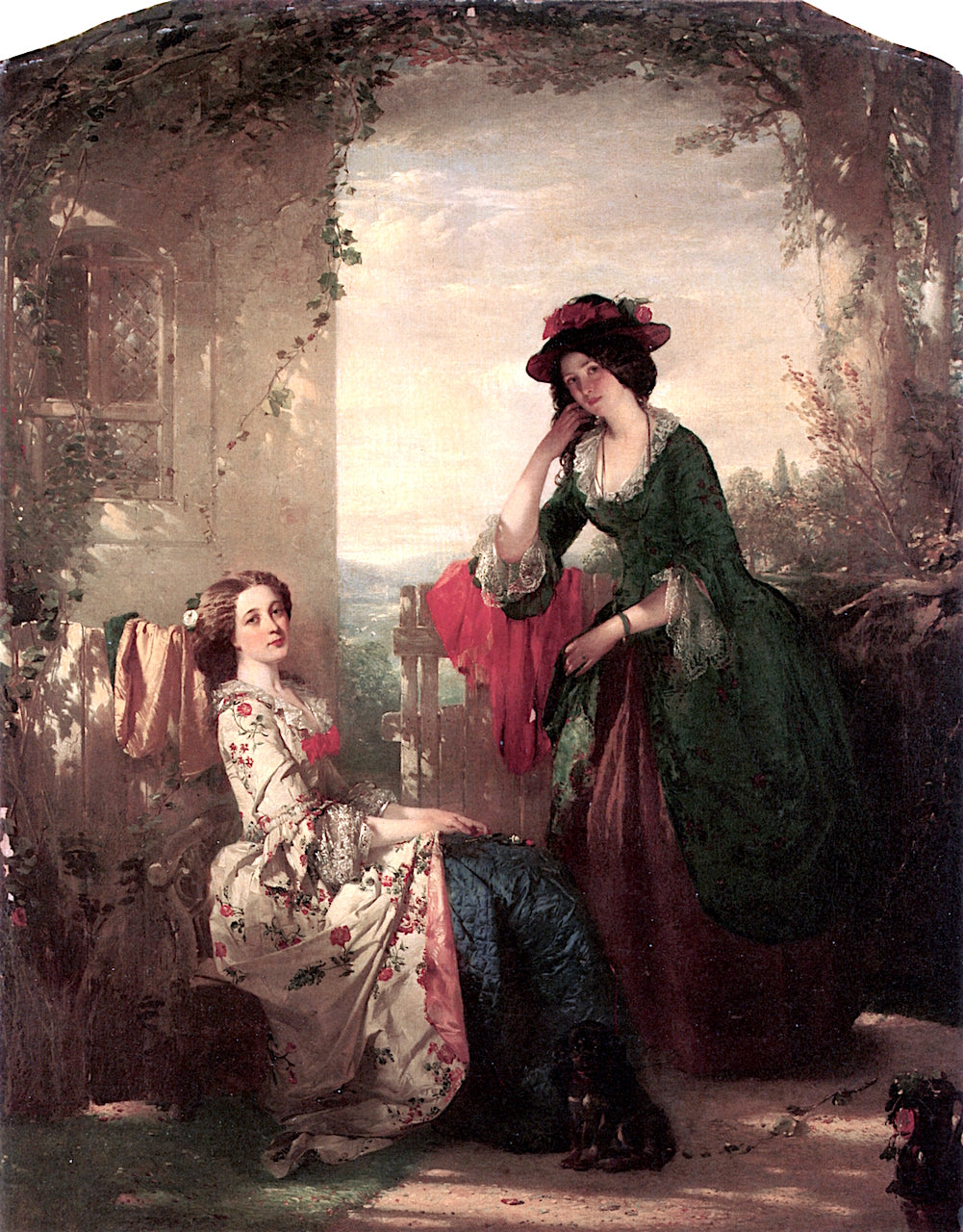 Sophia and Olivia, vintage artwork by Thomas Faed RA HRSA, 12x8" (A4) Poster
