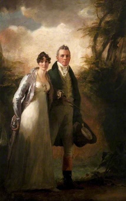Mr and Mrs Robert Campbell, vintage artwork by Sir Henry Raeburn, R.A., P.R.S.A., 12x8" (A4) Poster