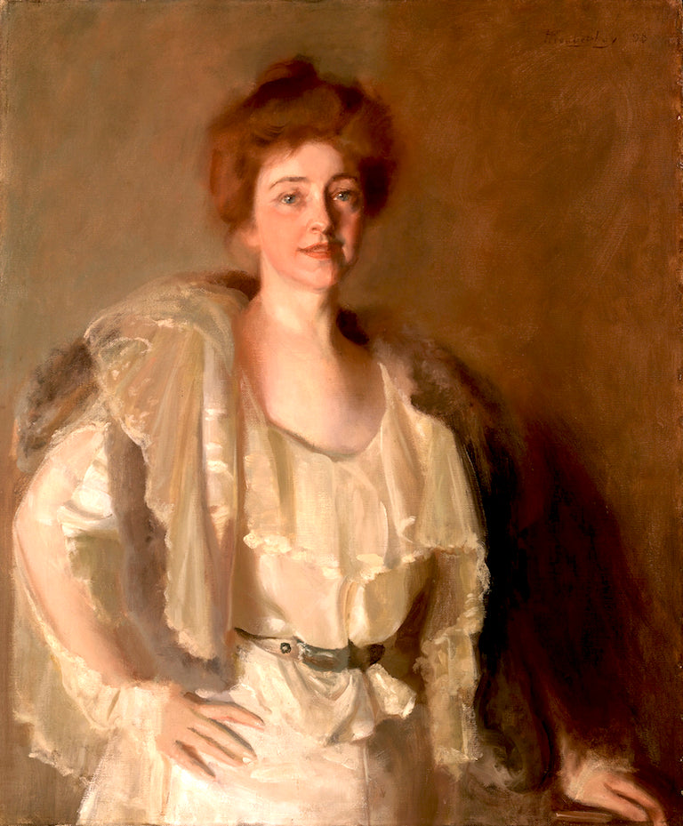 Alice Barney in Whites and Browns by Pierre Troubetzkoy,A3(16x12")Poster