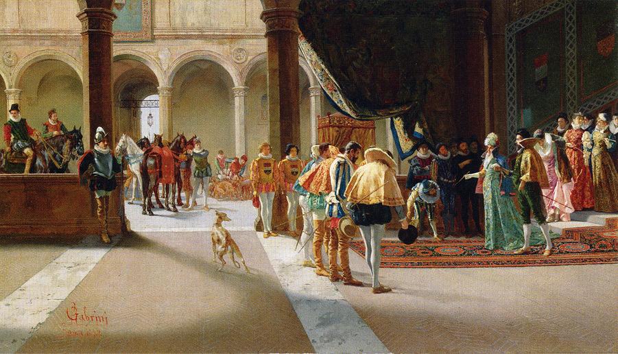 The Royal Visit, vintage artwork by Pietro Gabrini, 12x8" (A4) Poster